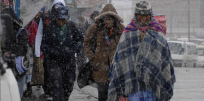 Una ola de frío en Sudamérica deja al menos 22 muertos y escenas insólitas