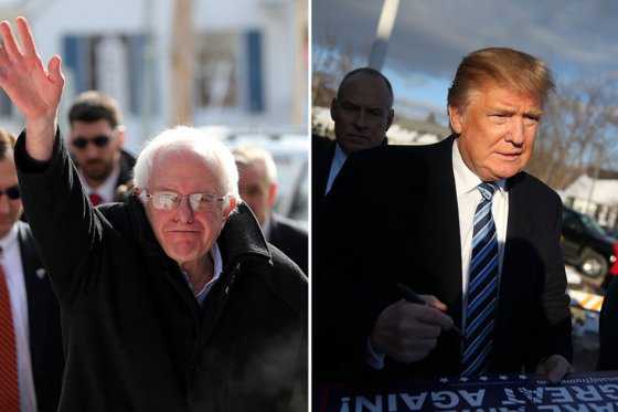 Donald Trump y Bernie Sanders serían los ganadores en New Hampshire