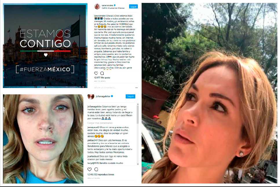 Sara Corrales y Nataly Umaña también vivieron el terremoto de México