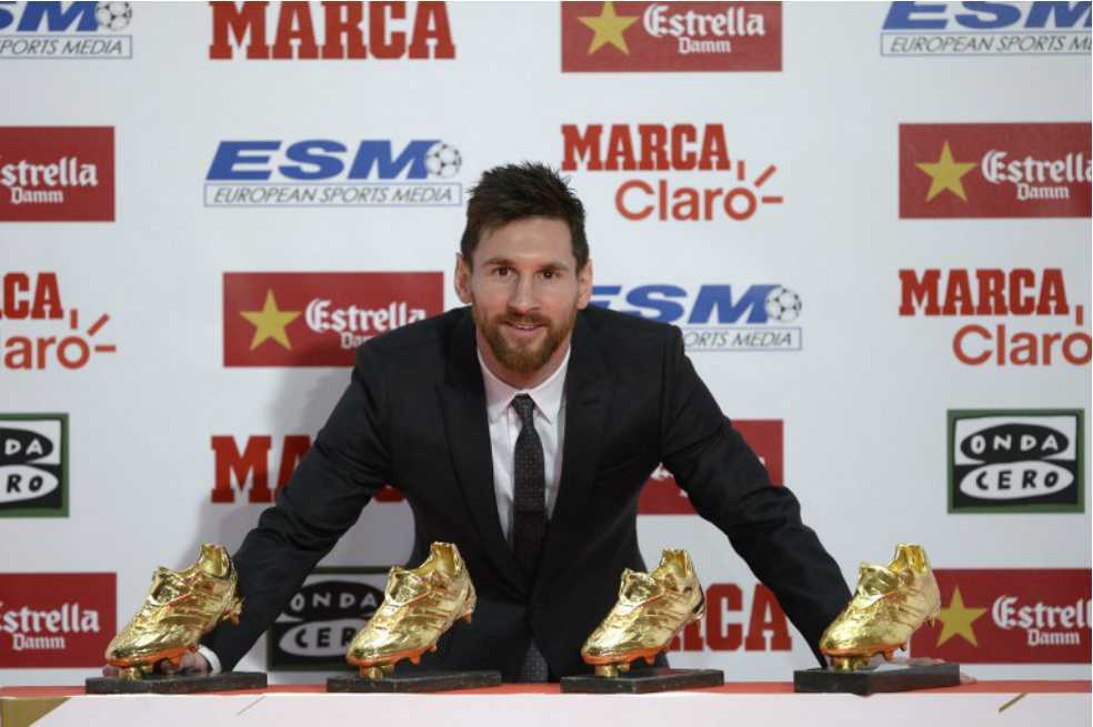 Messi recibe su cuarta Bota de Oro