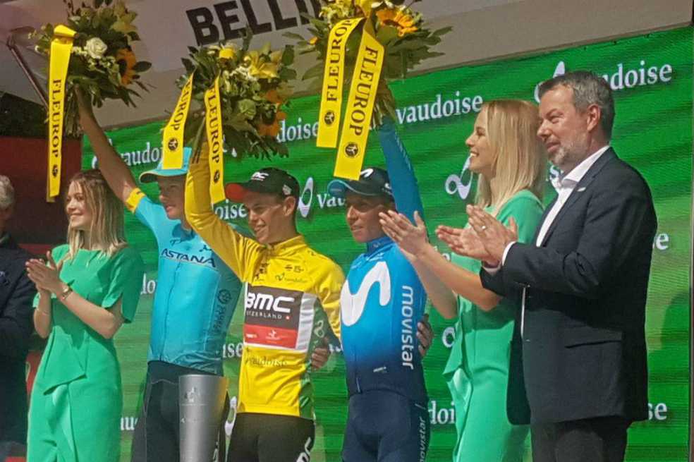 Nairo Quintana quedó tercero de la Vuelta a Suiza