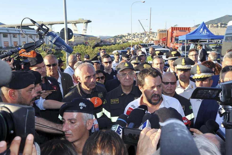 Italia decreta estado de emergencia en Génova tras derrumbe del puente