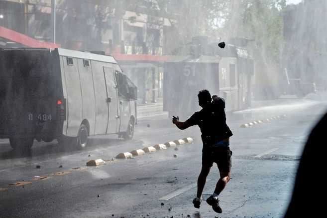 Disturbios en Santiago a dos días del plebiscito constitucional en Chile