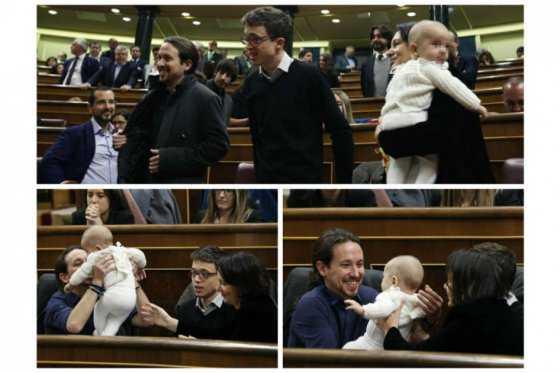 Polémica por presencia de un bebé en el Congreso de España