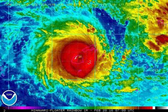 Las islas Fiyi, golpeadas por el peor ciclón jamás registrado