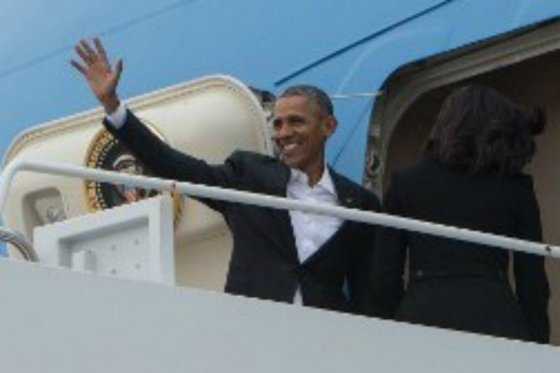 Barack Obama parte de EE.UU. hacia Cuba