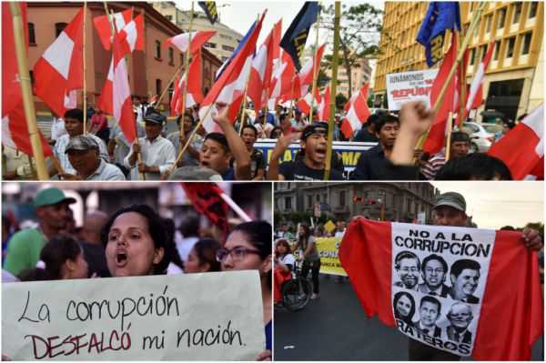 Multitudinaria marcha en Perú para pedir justicia en caso Odebrecht