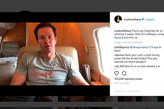 Mark Wahlberg finaliza rodaje en Colombia y publica video de agradecimiento