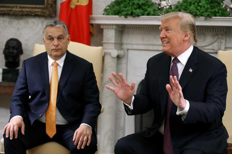 Así fue la reunión entre Trump y Orban, los líderes ultraconservadores