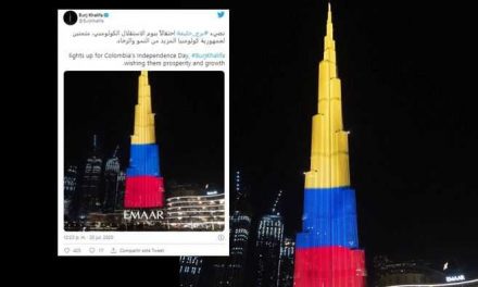 No, el Burj Khalifa no puso la bandera de Colombia a favor del Paro Nacional